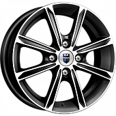 K&K Флэш 5x14 4*100 ET43 DIA60.1 Алмаз черный Литой